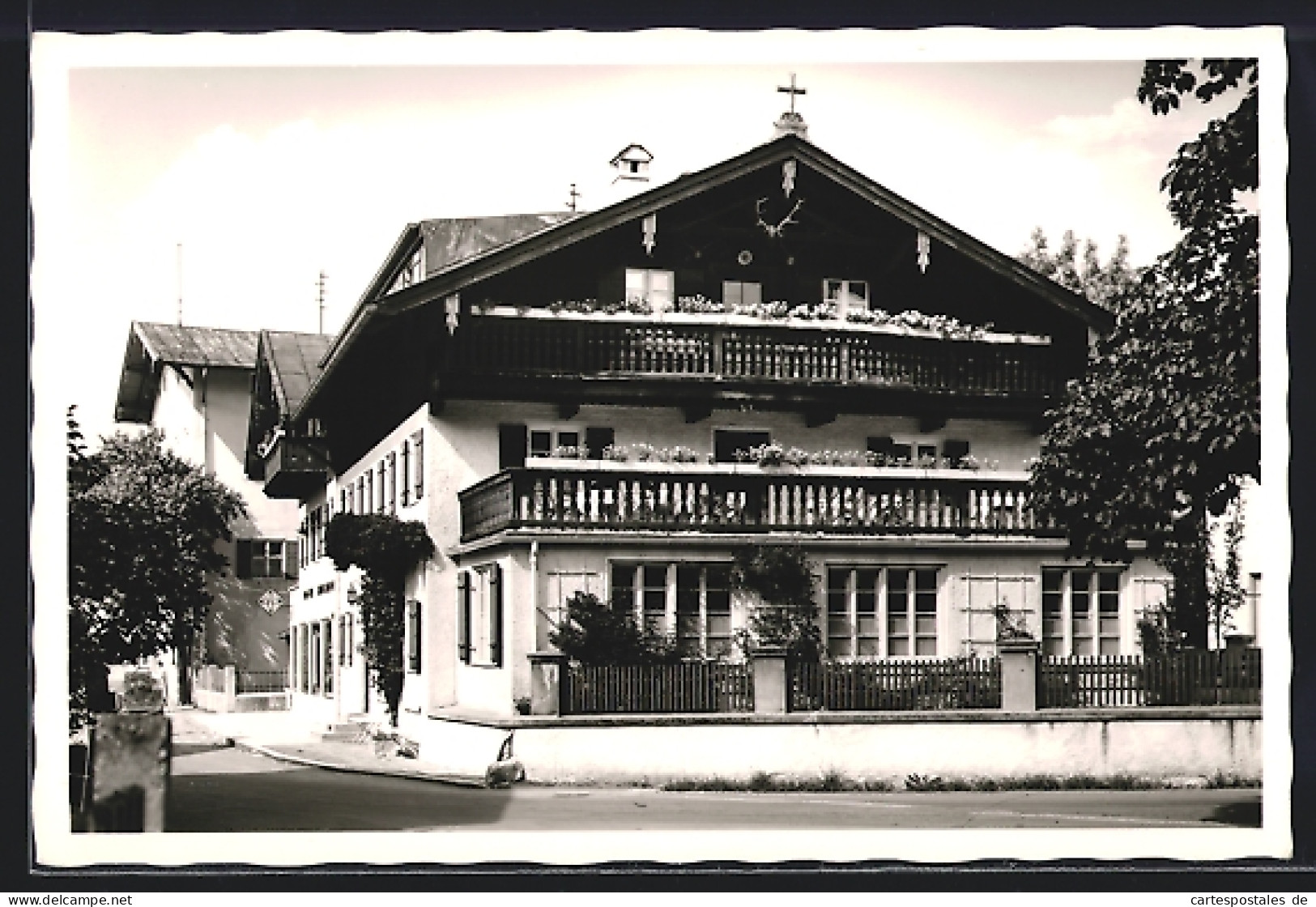 AK Oberammergau, Hotel Haus Hugo Rutz, Strasse Schnitzlergasse 9  - Oberammergau