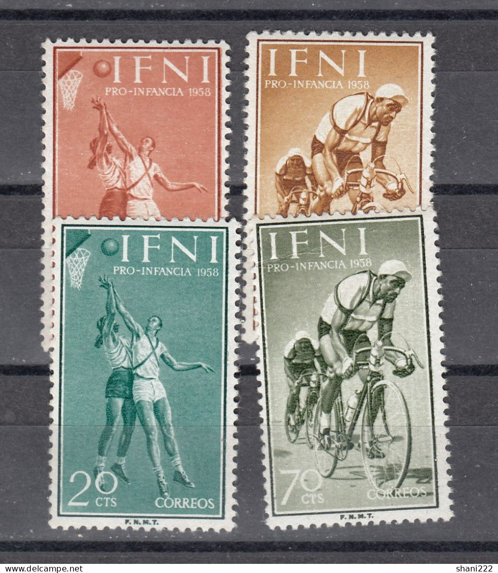 Ifni - 1958 ASport, Basketball, Cycling MNH Set  (e-825) - Ifni