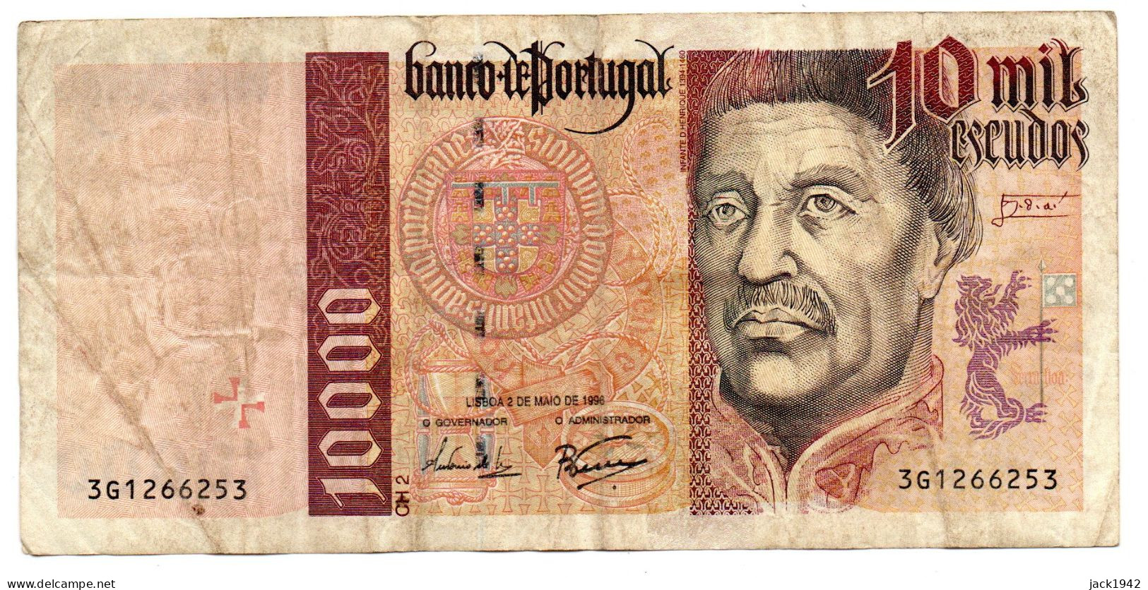 Billet De 10000 Escudos Note - Mai 1996 - B - Portugal