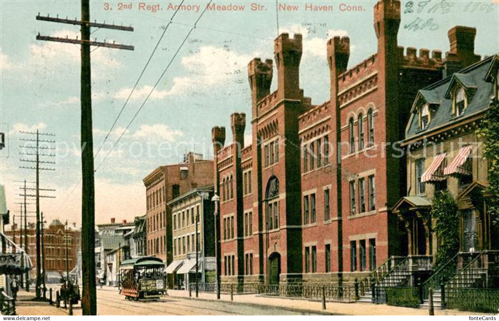 13699854 New_Haven_Connecticut 2nd Regt Armory Meadow Street - Altri & Non Classificati