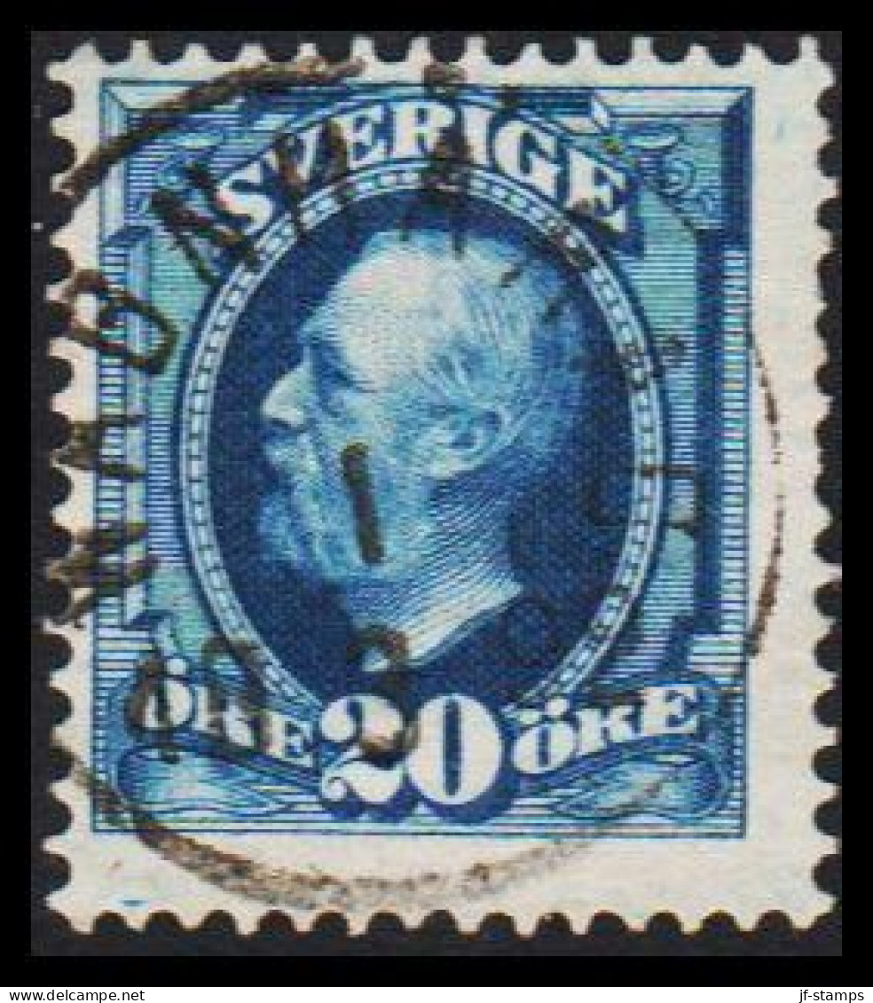  1891-1904. Oscar II. 20 öre With Beautiful Cancel WAGNHÄRAD 1 9 1892. (Michel 45) - JF545250 - Used Stamps