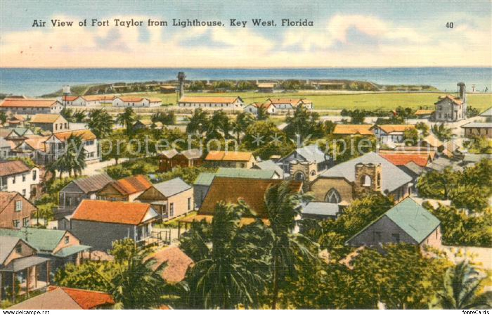 13699515 Key_West Air View Of Fort Taylor From Lighthouse - Andere & Zonder Classificatie