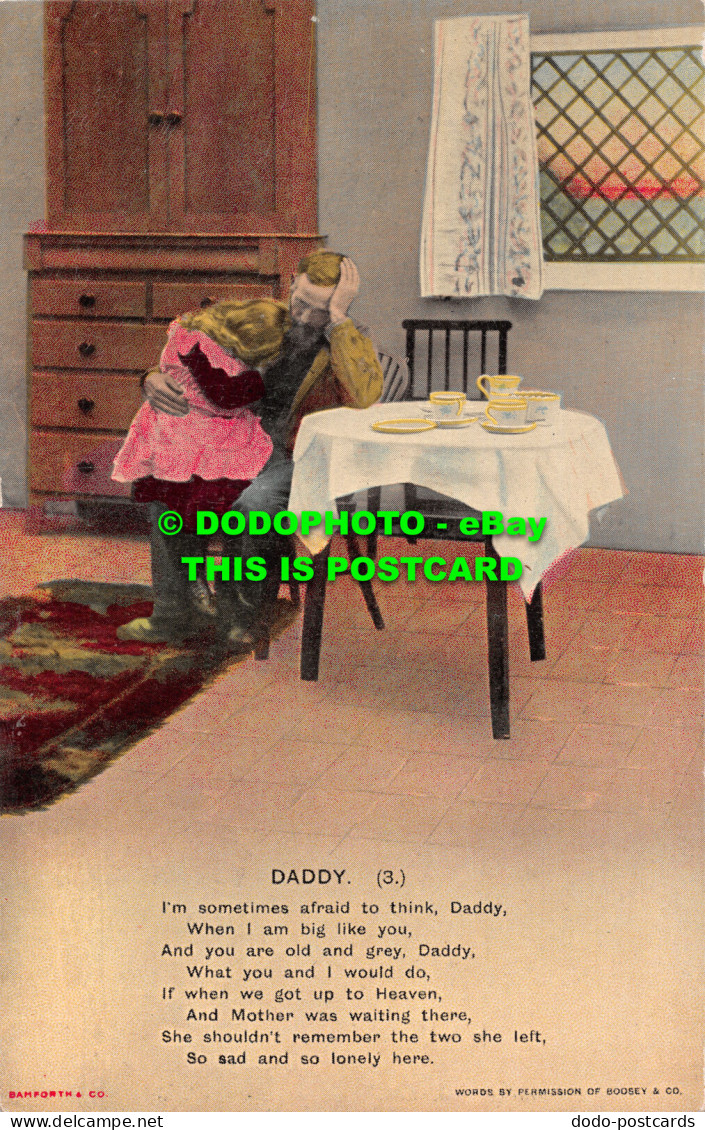 R516056 Daddy. Bamforth. Tilley. Series No. 4531. 3. Words By Permission Of Boos - Mondo