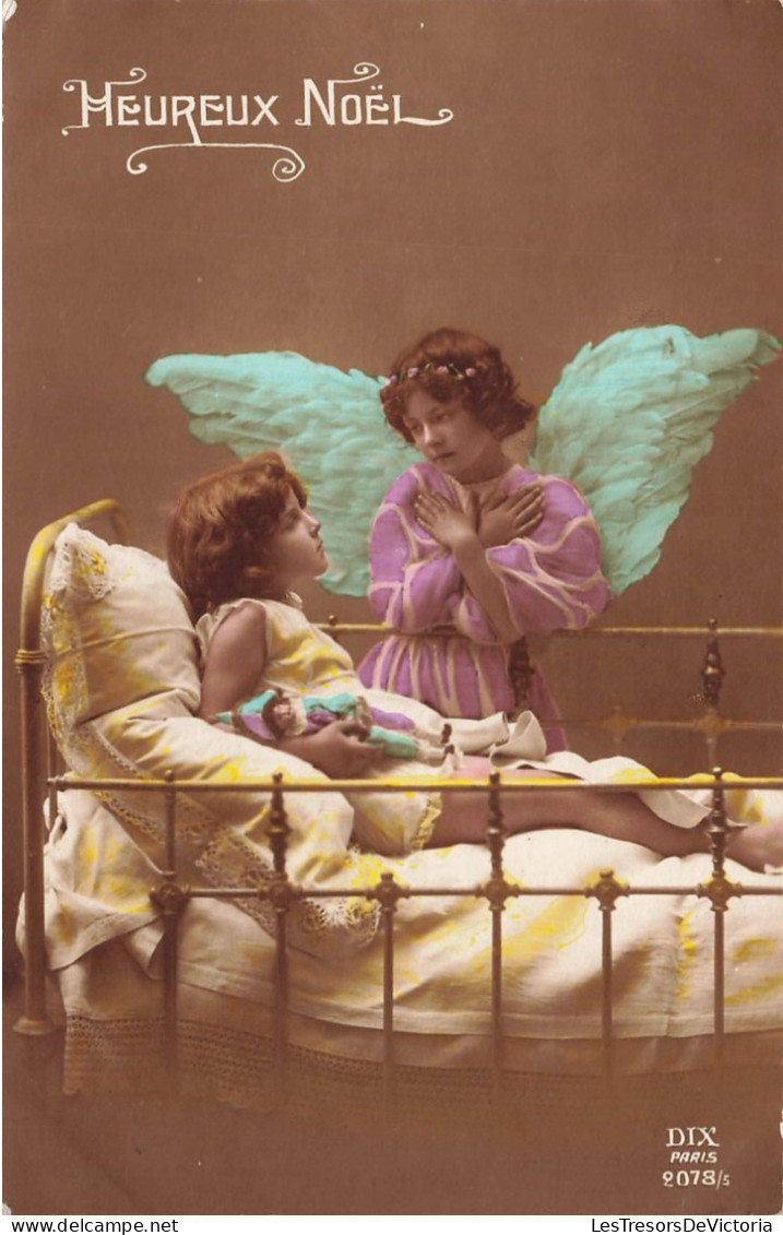 FETES ET VOEUX - Noël - Un Enfant Dans Son Lit Réveillé Par L'ange - Colorisé - Carte Postale Ancienne - Autres & Non Classés