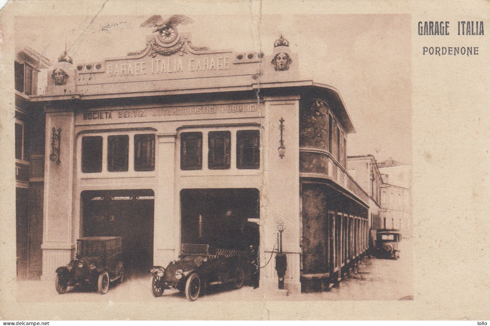 Fiuli Venezia Giulia  -  Pordenone  -  Garage Italia   - F. Piccolo  -  Viagg  -  Molto Bella Animata - Danneggiata - Pordenone