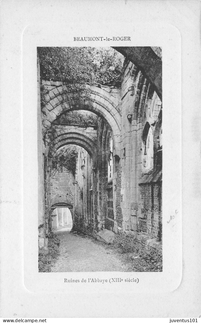 CPA Beaumont Le Roger-Ruines De L'Abbaye      L2868 - Beaumont-le-Roger