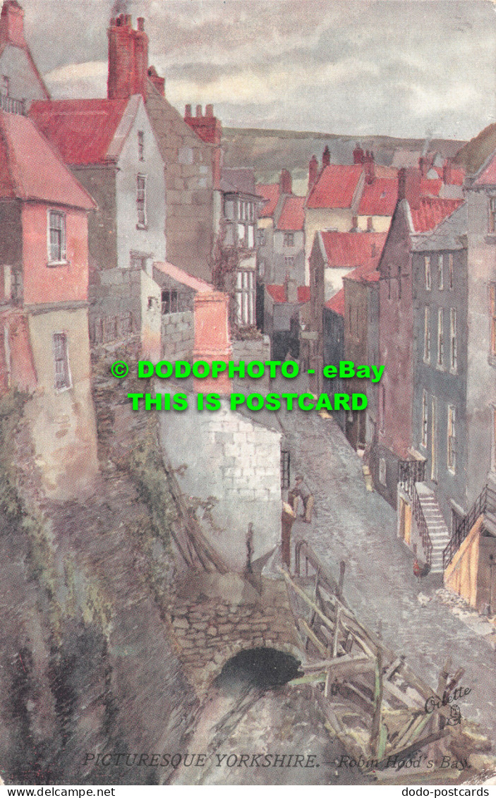 R516082 Picturesque Yorkshire. The N. E. Coast. Robin Hood Bay. Tuck. Oilette. P - Mondo