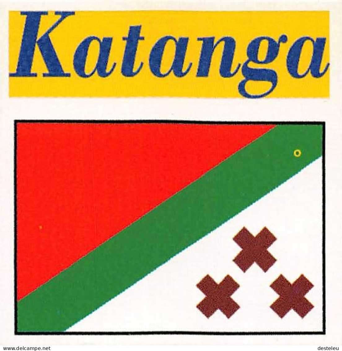 Flag Chromo -  Katanga  - 5 X 5 Cm - Sonstige & Ohne Zuordnung