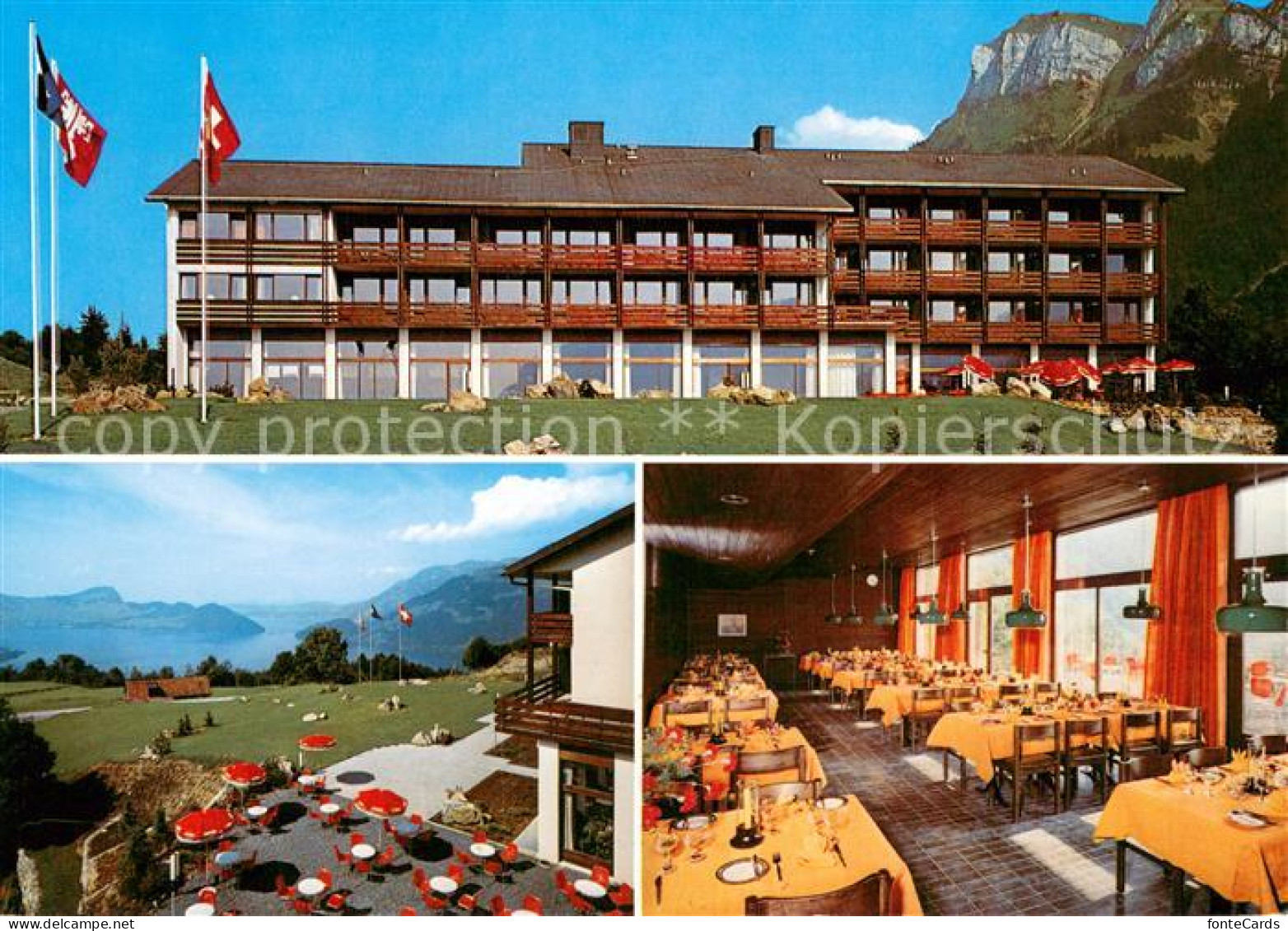 13688523 Emmetten Heimstaette SPM Panorama Terrasse Speisesaal Emmetten - Other & Unclassified