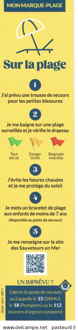 Marque Page Société Nationale De Secours En Mer SNSM Conseils Pour La Mer 2023 - Autres & Non Classés