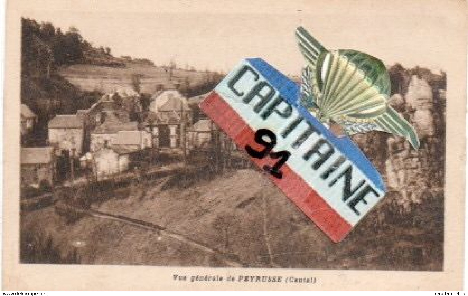 CPA  VUE GENERALE DE PEYRUSSE CANTAL - Autres & Non Classés