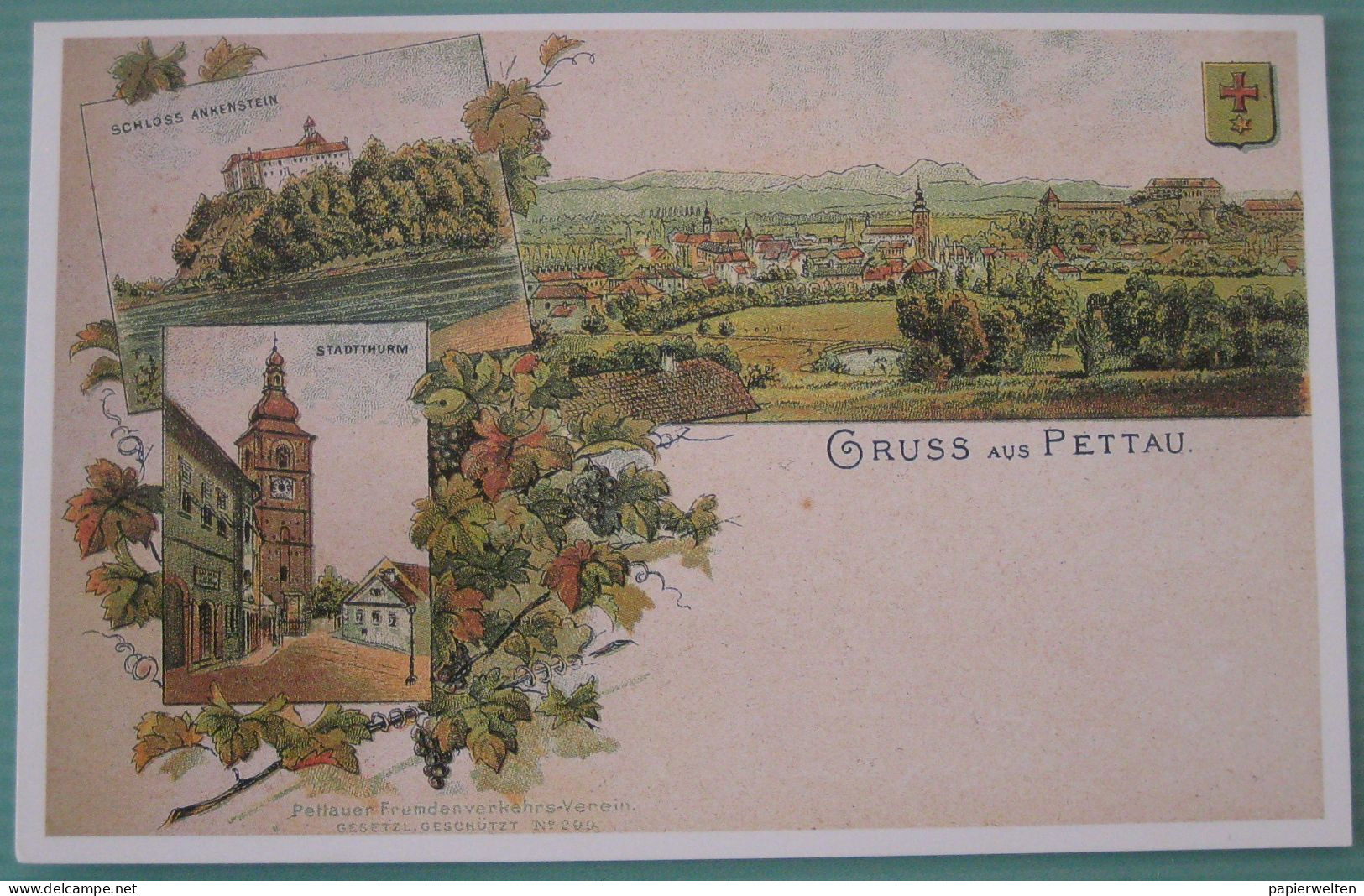 Ptuj Ob Dravi / Pettau - Künstlerkarte (Litho-Reprint) Mehrbildkarte  "Gruss Aus Pettau" - Slovénie