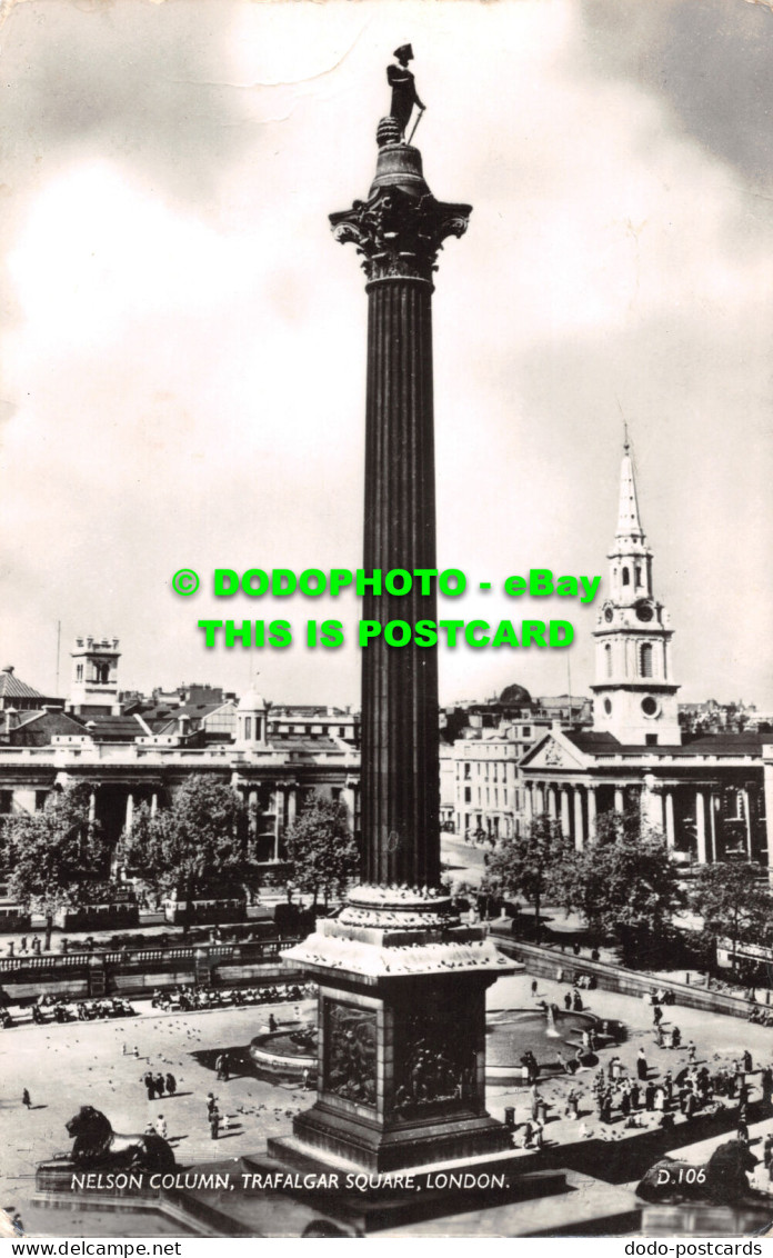 R516092 London. Trafalgar Square. Nelson Column. A. V. Fry. RP. 1964 - Otros & Sin Clasificación