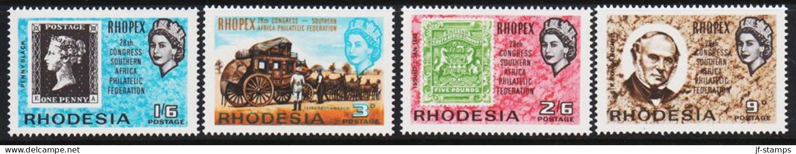 1966. RHODESIA. RHOPEX. Complete Set With 4 Stamps Never Hinged.  (Michel 38-41) - JF545281 - Rhodesien (1964-1980)