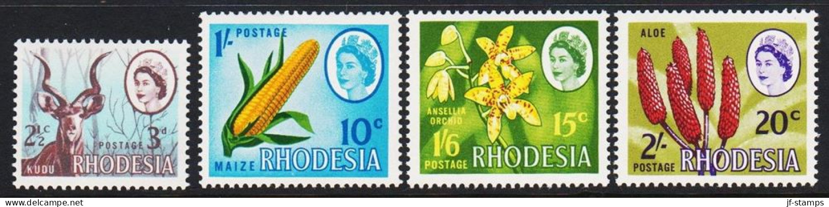 1967. RHODESIA. Country Motives Values In Both Cents And Pence/shillings. Complete Set With... (Michel 57-60) - JF545285 - Rhodesien (1964-1980)