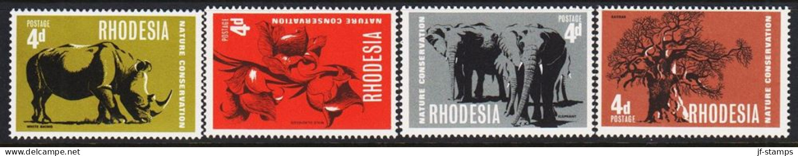 1967. RHODESIA. Nature Conservation. 4 Ex. Never Hinged. (Michel 66-69) - JF545293 - Rhodésie (1964-1980)