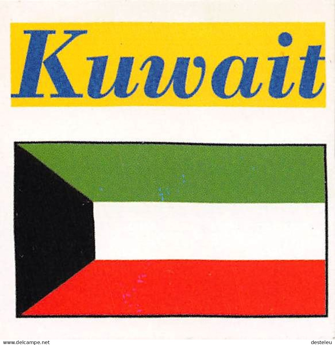 Flag Chromo -  Kuwait - 5 X 5 Cm - Other & Unclassified