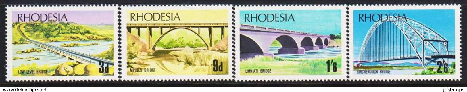 1969. RHODESIA. BRIDGES. 4 Ex. Never Hinged. (Michel 84-87) - JF545300 - Rhodesia (1964-1980)