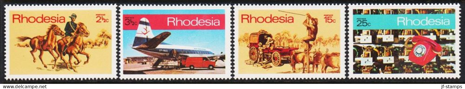 1970. RHODESIA. Post, Tele Complete Set With 4 Ex. Never Hinged. (Michel 102-105) - JF545302 - Rhodesia (1964-1980)