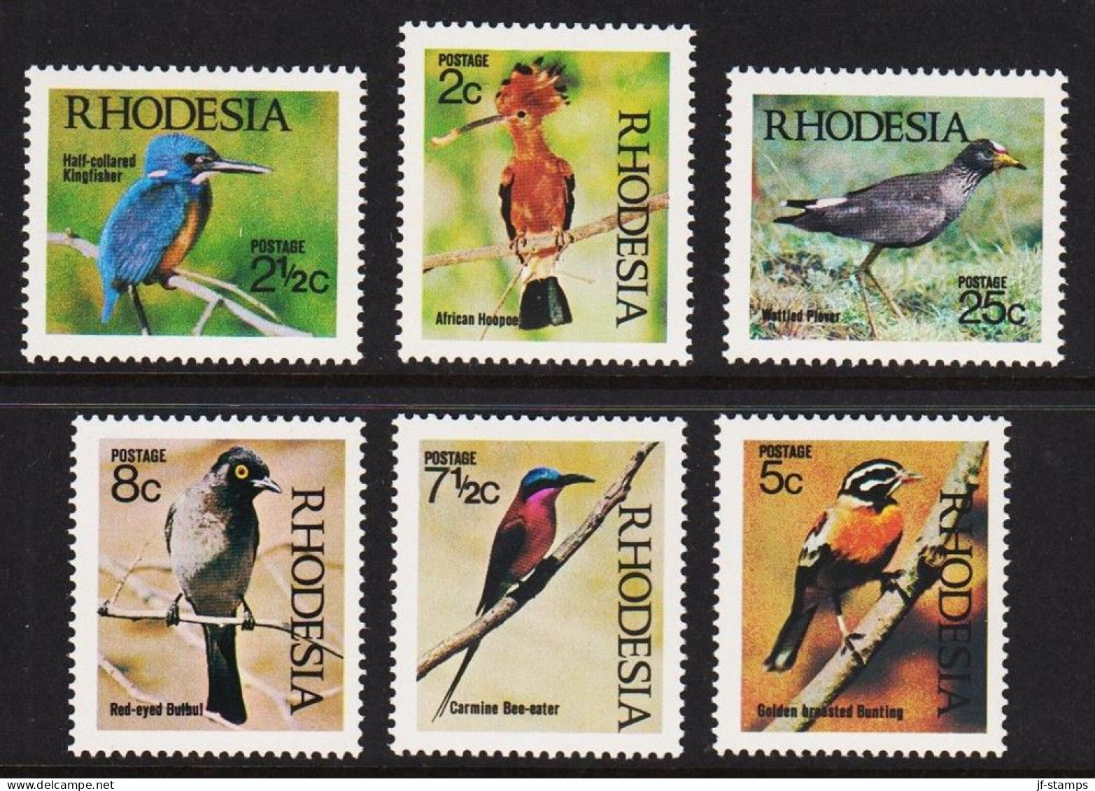 1971. RHODESIA. Birds Of Rhodesia. Complete Set With 6 Stamps Never Hinged. (Michel 108-113) - JF545305 - Rhodesien (1964-1980)