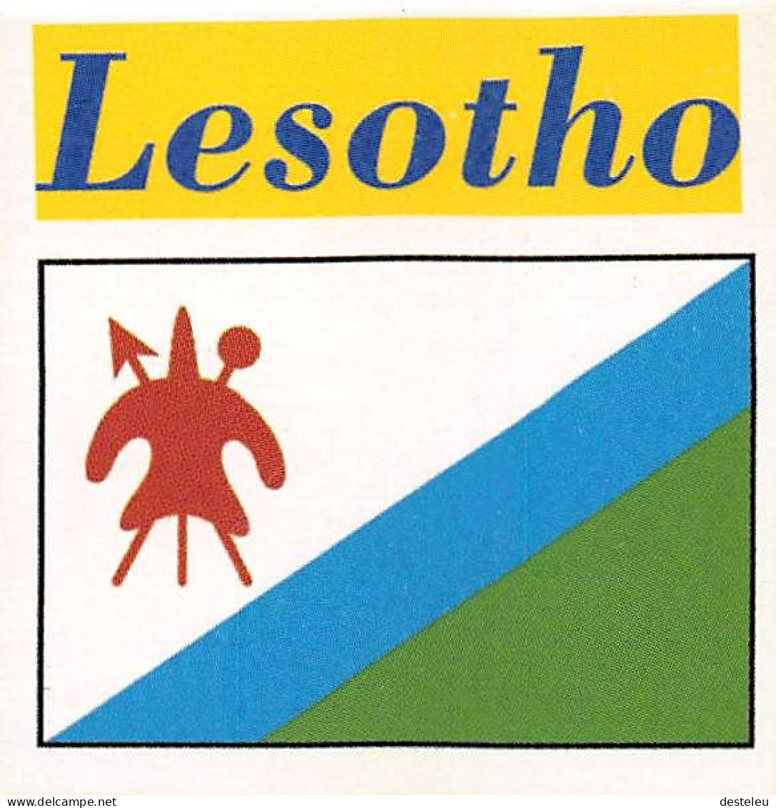 Flag Chromo -  Lesotho - 5 X 5 Cm - Other & Unclassified