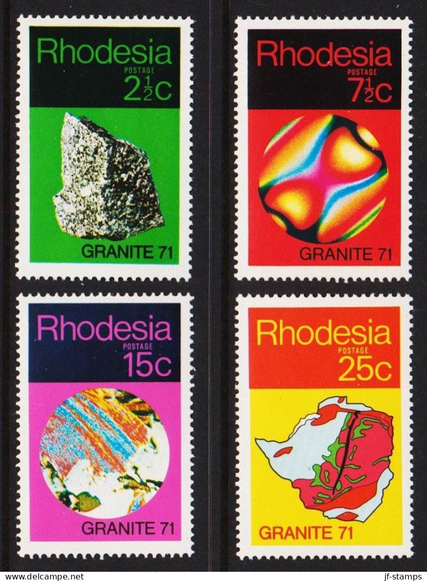 1971. RHODESIA. GRANITE 71. Complete Set With 4 Stamps Never Hinged.  (Michel 114-117) - JF545306 - Rhodesië (1964-1980)