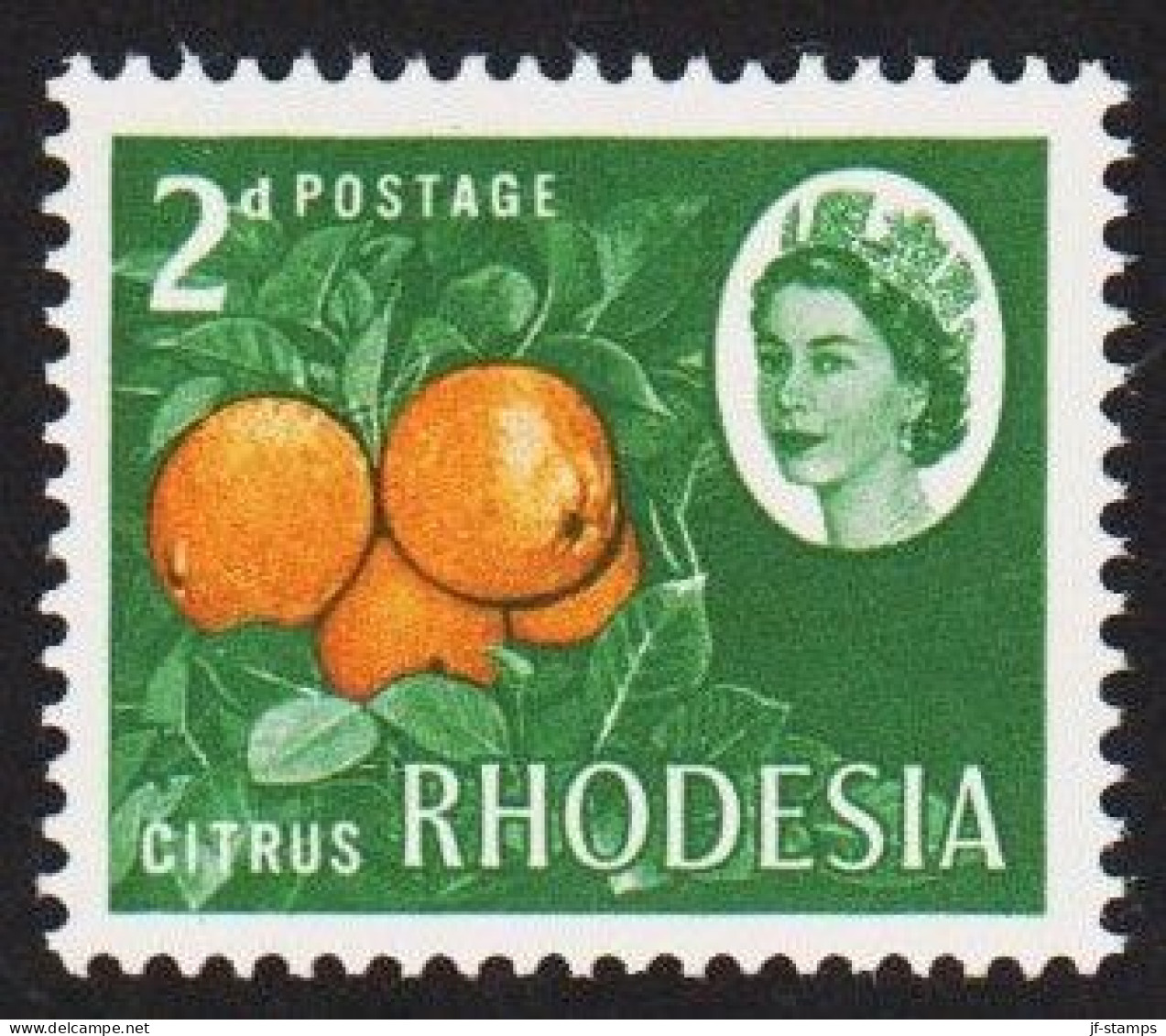 1966. RHODESIA. Country Motives. 2 D CITRUS Never Hinged. (Michel 25) - JF545308 - Rhodesien (1964-1980)