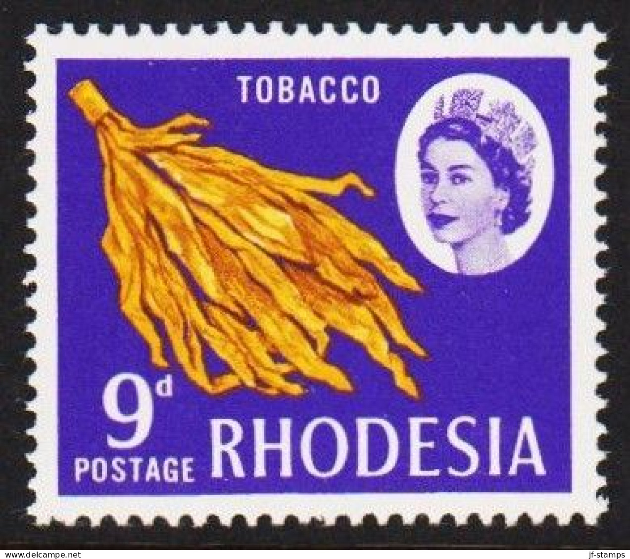 1966. RHODESIA. Country Motives. 9 D TOBACCO Never Hinged. (Michel 29) - JF545309 - Rhodésie (1964-1980)