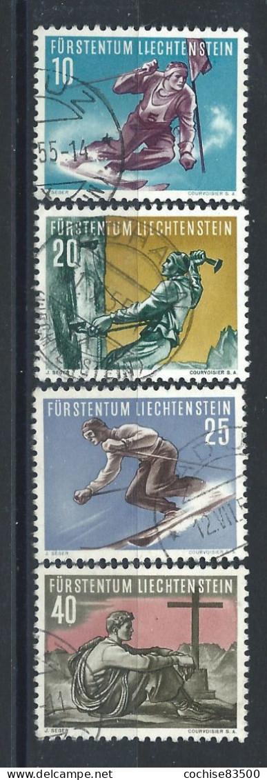 Liechtenstein N°296/99 Obl (FU) 1955 - Sports Divers - Gebraucht