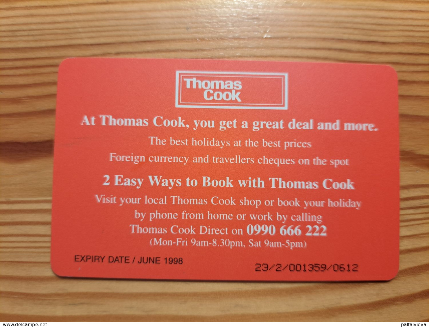 Phonecard United Kingdom - Thomas Cook - BT General