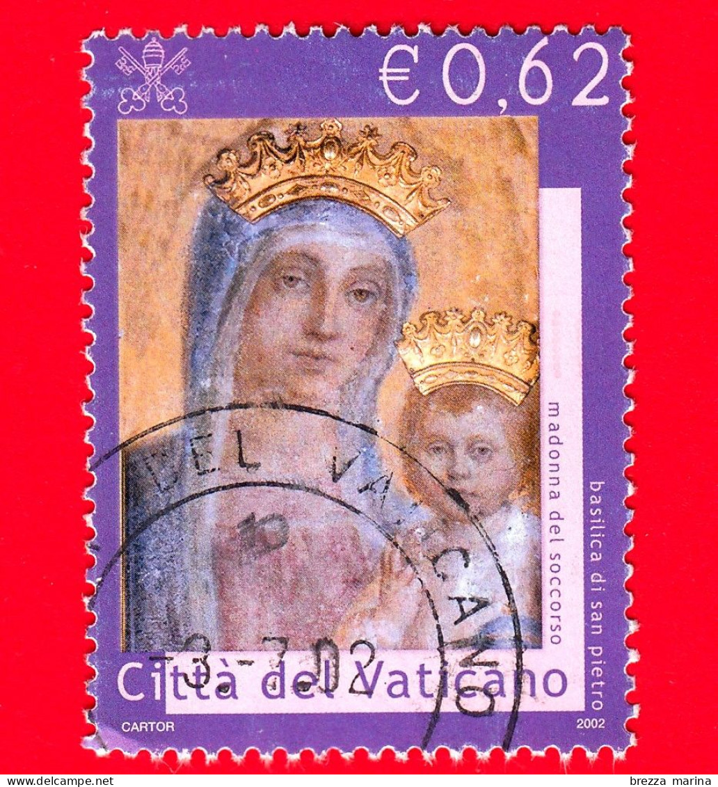 VATICANO - Usato - 2002 - Madonna Nella Basilica Vaticana - Madonna Del Soccorso - 0.62 - Used Stamps
