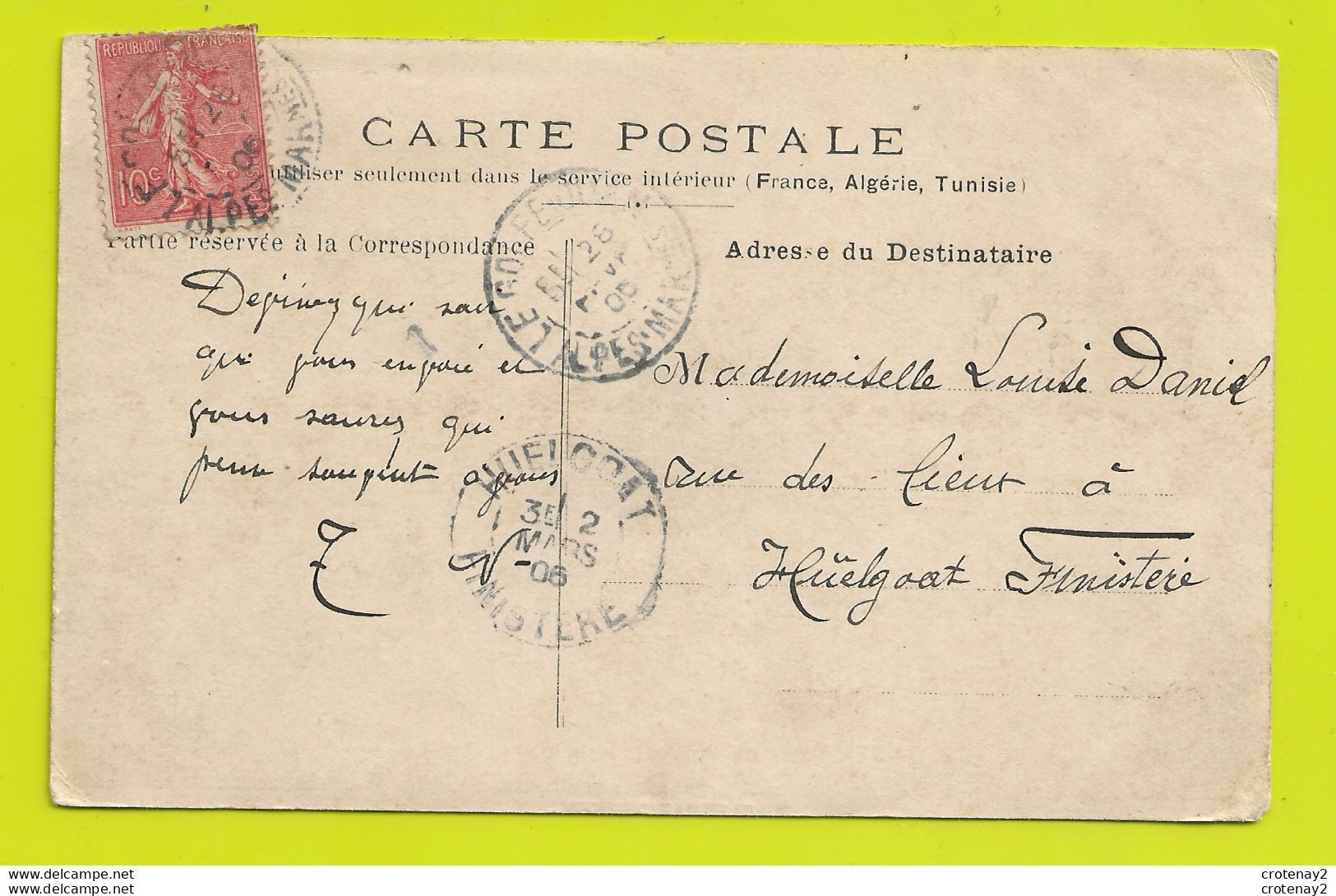 06 NICE Carnaval De 1906 Boum ! Servez Chaud Grand Char VOIR DOS - Carnaval