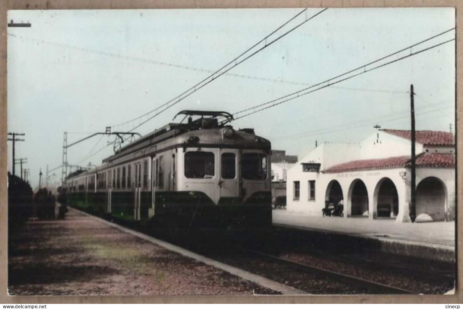 CPSM ESPAGNE - SEGUR DE CALAFELL ( Tarragona ) - Estacion Apeadero - TB PLAN GARE TRAIN LOCOMOTIVE ANIMATION - Andere & Zonder Classificatie