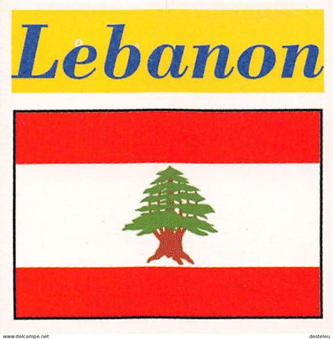 Flag Chromo -  Lebanon - 5 X 5 Cm - Other & Unclassified