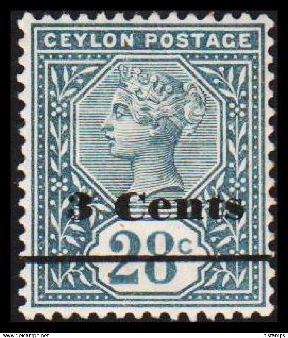 1892. CEYLON. Victoria. 3 Cents On 28 C.  (MICHEL 115) - JF545325 - Ceylon (...-1947)