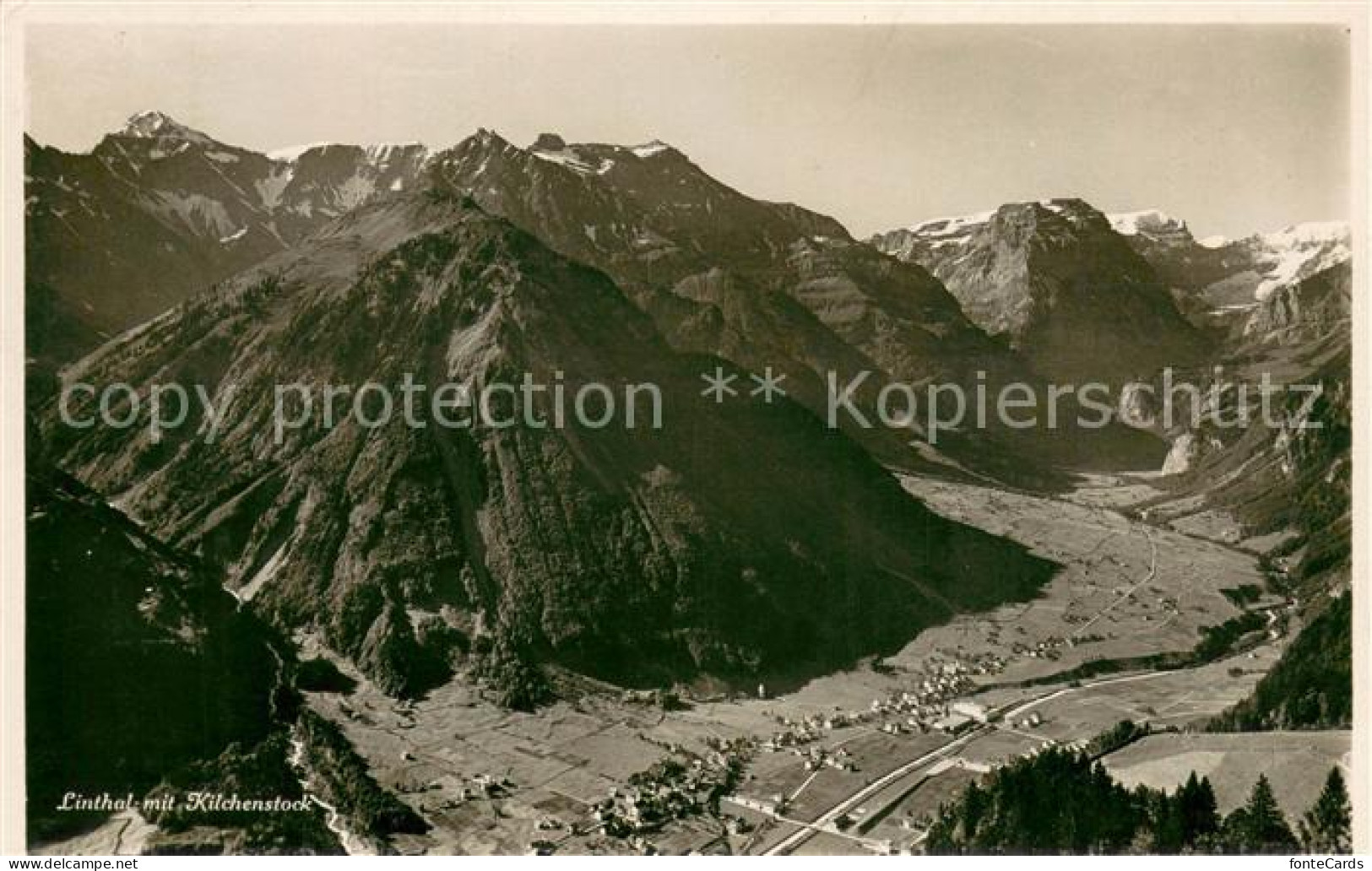 13677254 Linthal Glarus Panorama Mit Blick Zum Kilchenstock Alpenpanorama Lintha - Otros & Sin Clasificación