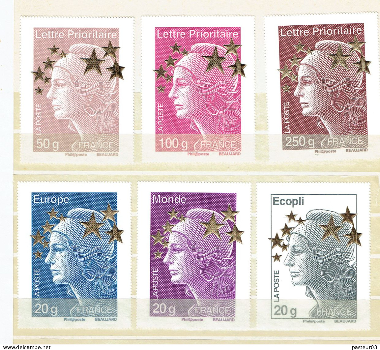 4662 A - 4662 Q Marianne Europe Etoiles D'Or La Série - Unused Stamps