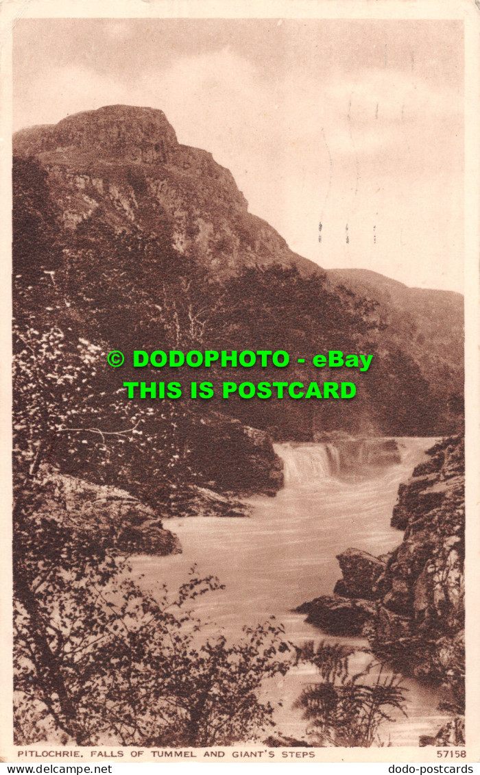 R516179 Pitlochrie. Falls Of Tummel And Giant Steps. Photochrom. 1948 - Welt