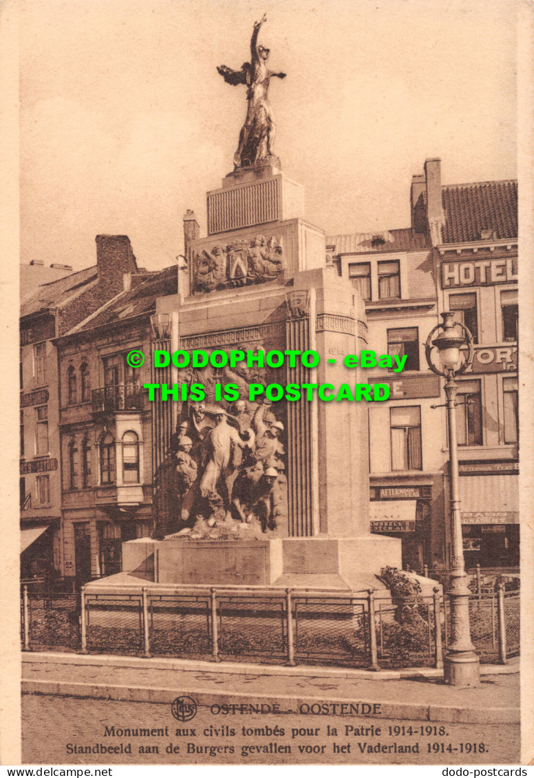 R516400 Ostende. Monument Aux Civils Tombes Pour La Patrie. Nels. Ern. Thill. Se - World