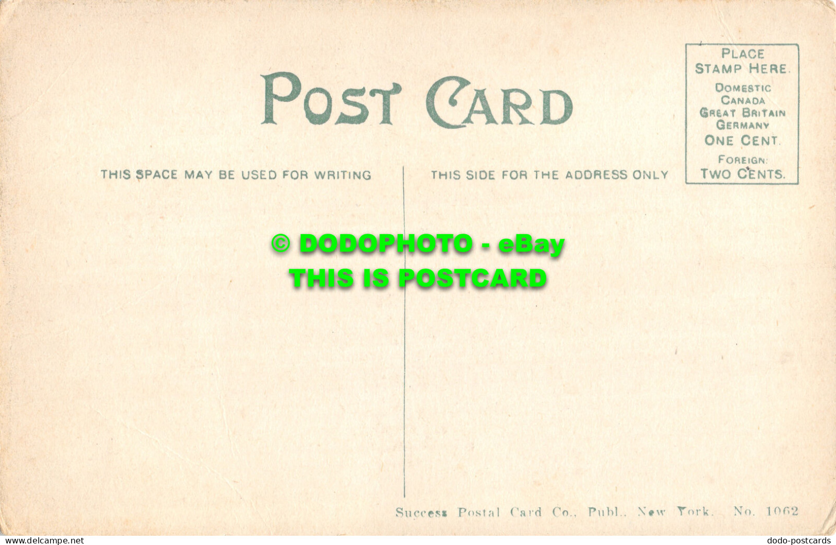 R516182 New York. Singer Building. Success Postal Card. No. 1062 - Wereld