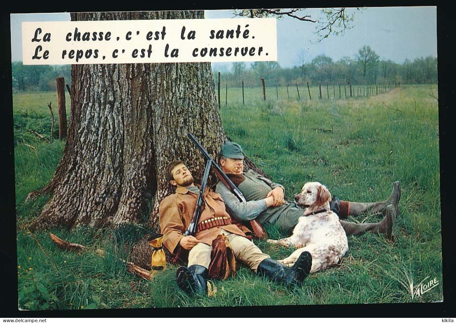 CPSM / CPM 10,5 X 15 Humoristique (24) La Chasse, C'est La Santé. Le Repos, C'est La Conserver Chasseurs Fusils Chien - Humour