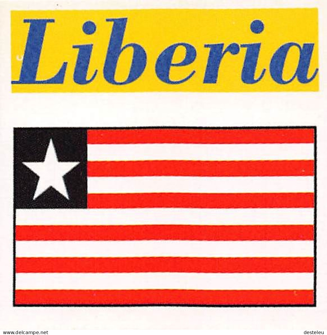 Flag Chromo -  Liberia - 5 X 5 Cm - Sonstige & Ohne Zuordnung