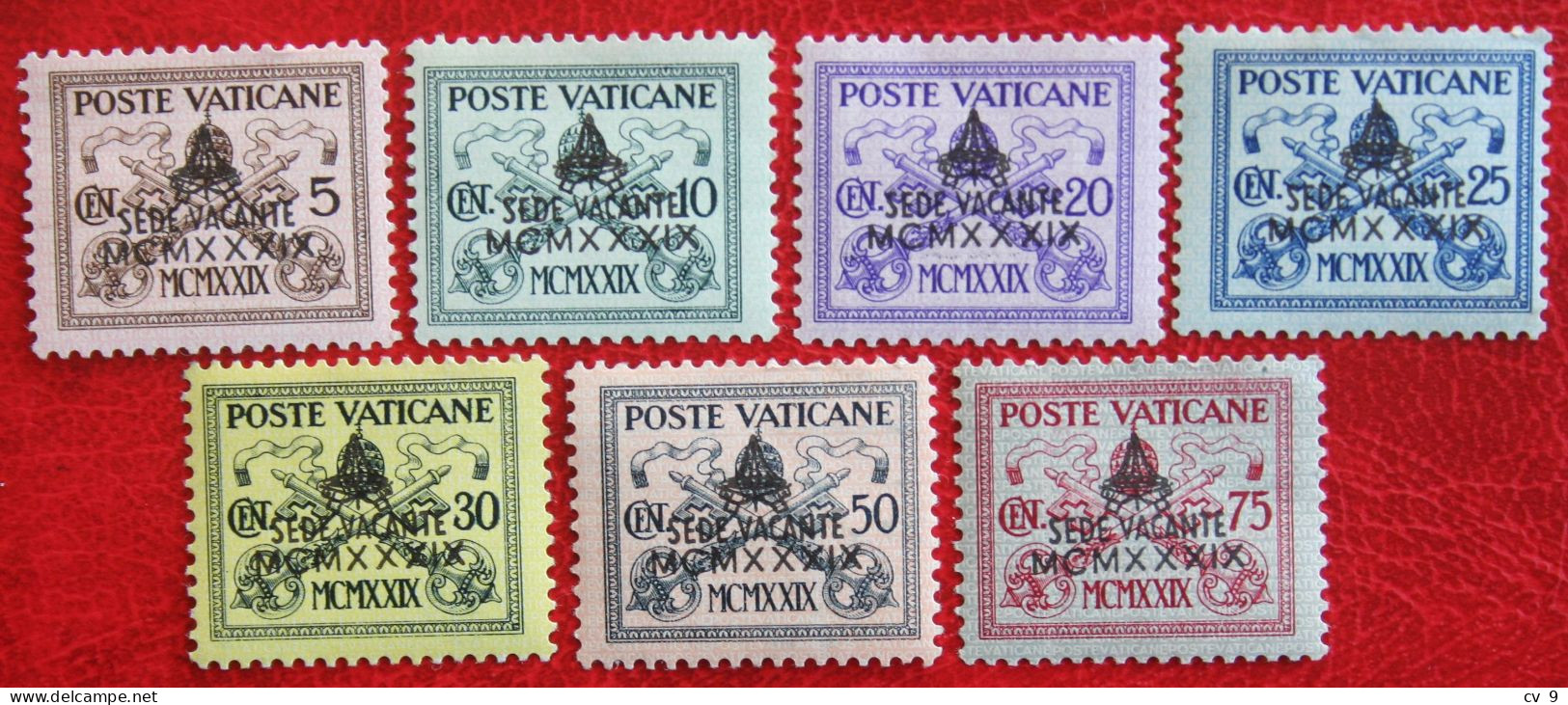 SEDE VACANTE 1939 Mi 73-79 Yv 85A-85G Ongebruikt / MH VATICANO VATICAN VATICAAN - Unused Stamps