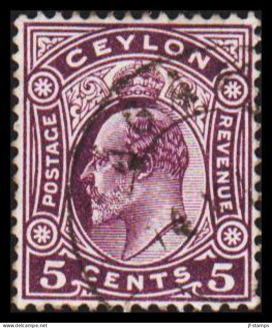 1903-1911. CEYLON. Edward VII. 5 CENTS.  (MICHEL 148) - JF545341 - Ceylon (...-1947)