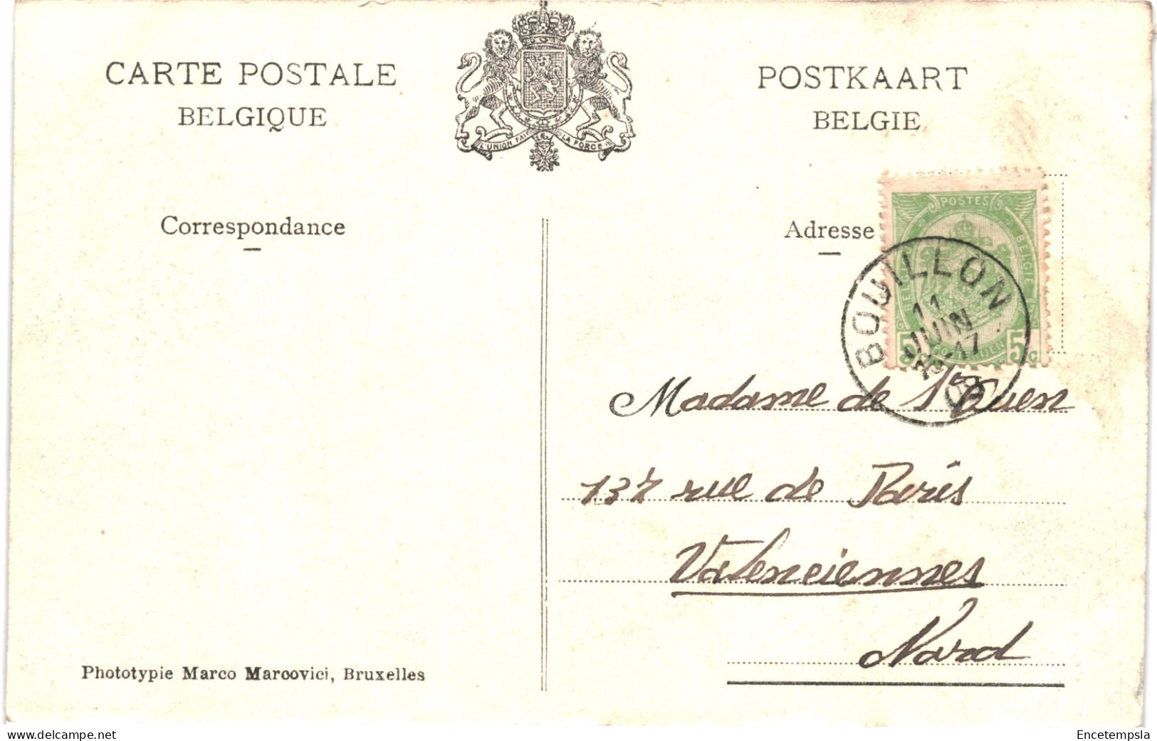 CPA Carte Postale Belgique Bouillon Vue Générale De  De La Côte D'Auclin 1908  VM80050 - Bouillon