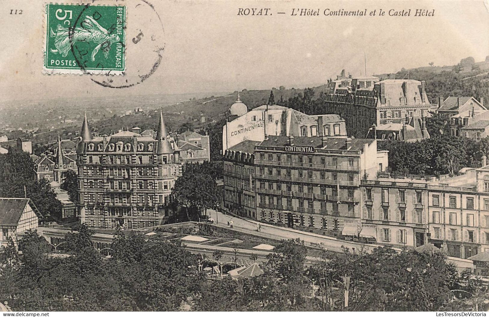 FRANCE - Royat - L'hôtel Continental Et Le Castel Hôtel - Carte Postale Ancienne - Royat