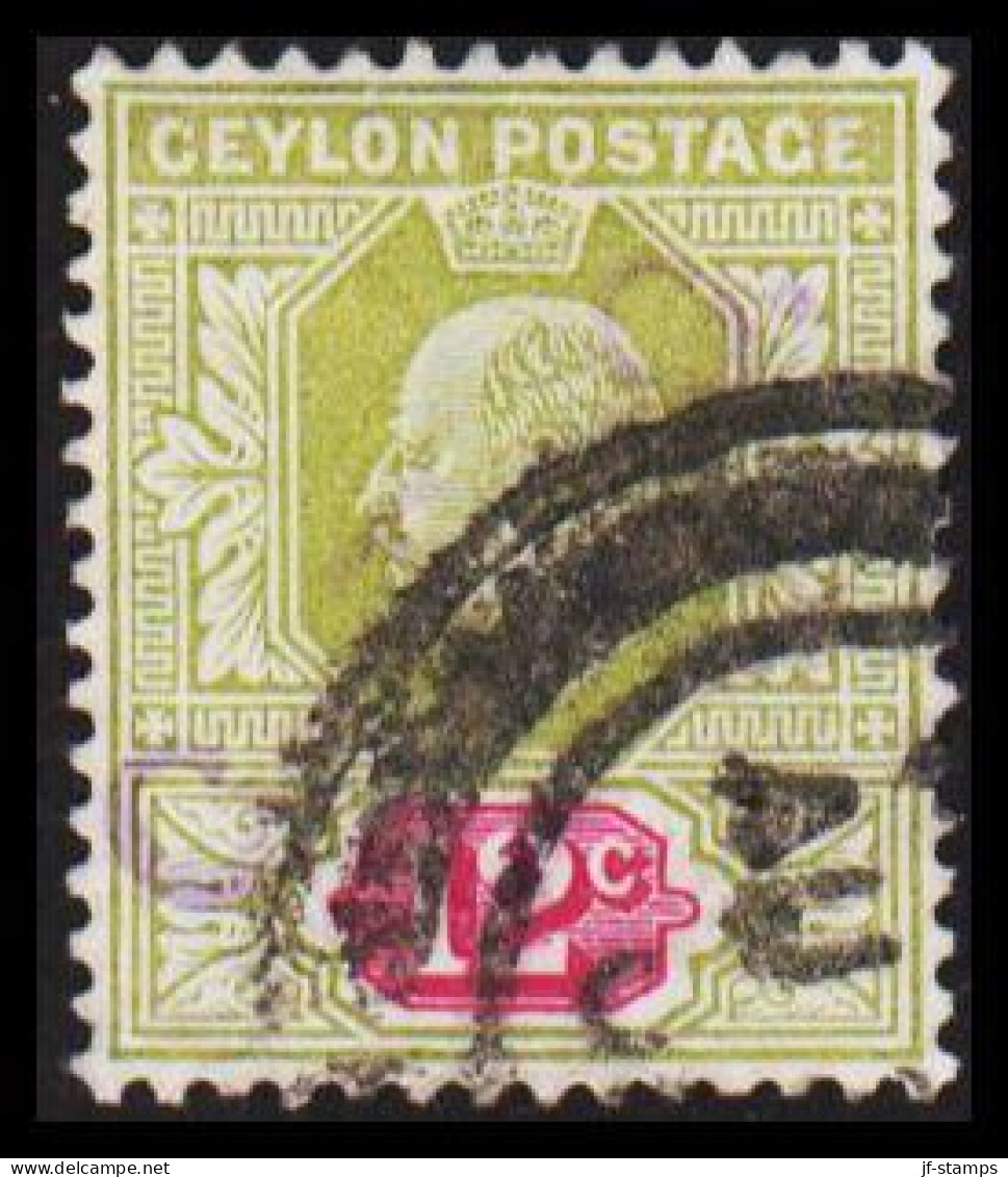 1903-1911. CEYLON. Edward VII. 12 C. Interesting Cancel. (MICHEL 152) - JF545344 - Ceilán (...-1947)