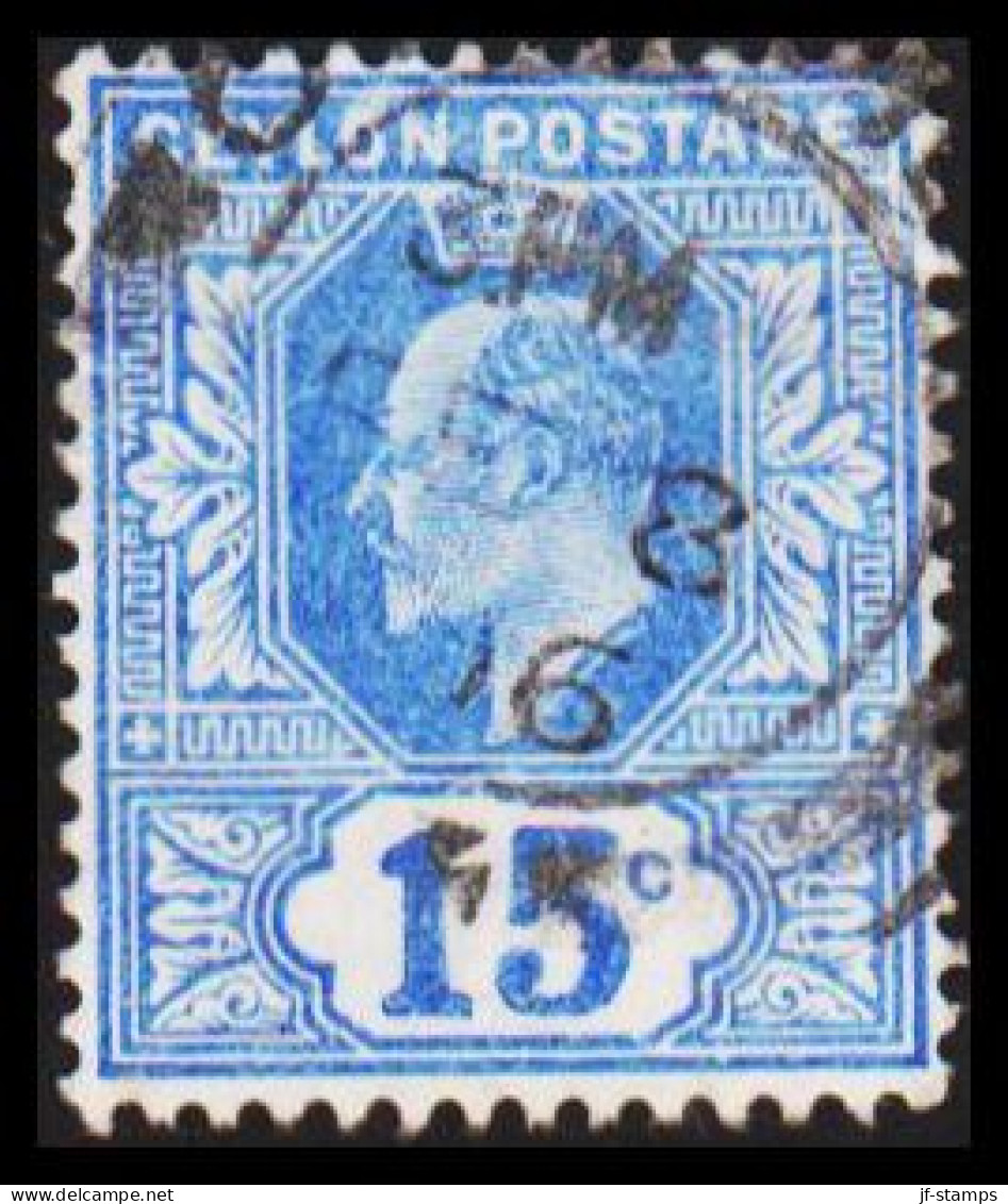 1903-1911. CEYLON. Edward VII. 15 C.  (MICHEL 153) - JF545345 - Ceylan (...-1947)