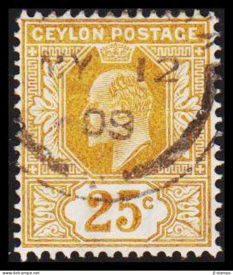 1903-1911. CEYLON. Edward VII. 25 C.  (MICHEL 154) - JF545346 - Ceilán (...-1947)