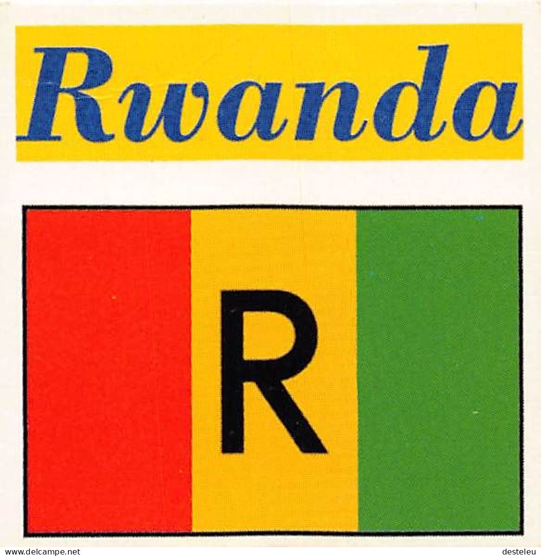 Flag Chromo -  Rwanda - 5 X 5 Cm - Sonstige & Ohne Zuordnung